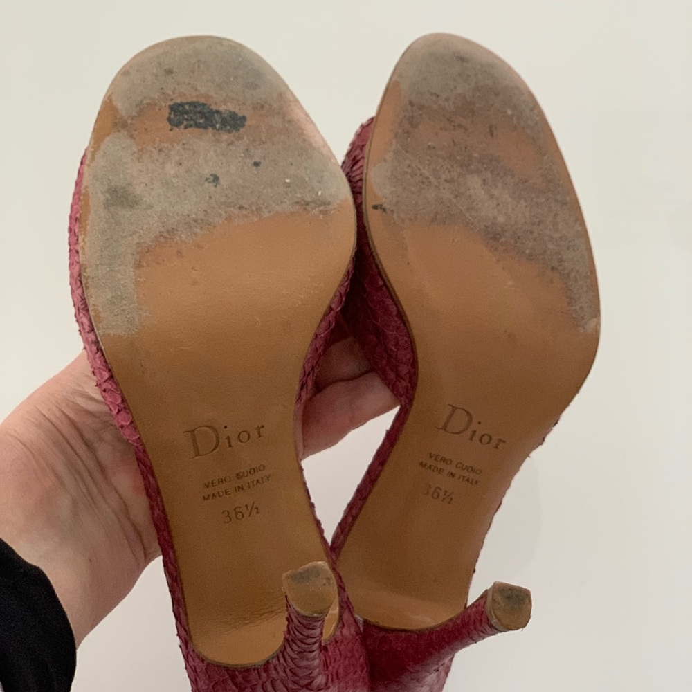 Christian Dior Mauve Python Slide Sandals - image 5